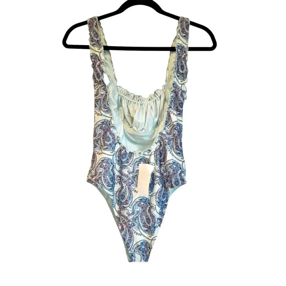Frankies Bikinis Women's Fawn Shine One Piece Swimsuit Paradiso Paisley SZ L NWT